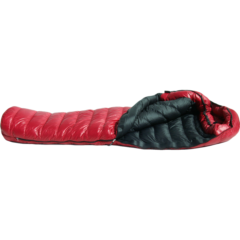 Apache MF 6'0", Western Mountaineering Apache MF 6'0" in Cranberry/Black flat and unzipped