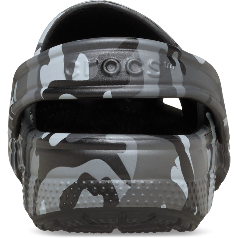 Youth Classic Graphic Clog, Crocs Youth Classic Graphic Clog in 0DD-Black/Slate Grey back