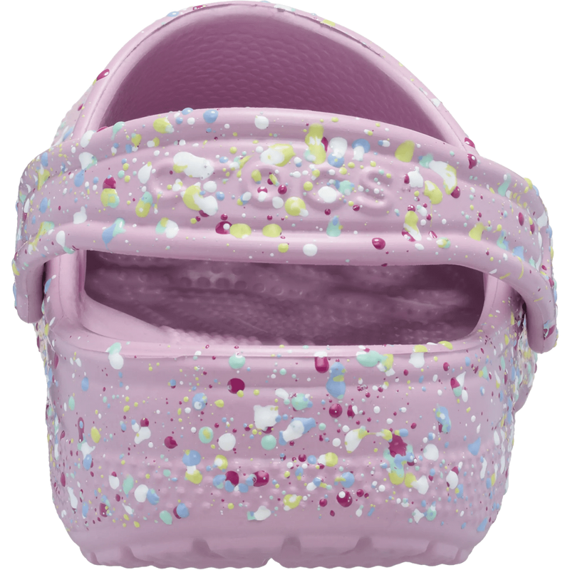 Classic Paint Splatter Clog K, Crocs Classic Paint Splatter Clog K in 5CJ-Hydrangea/Multi back