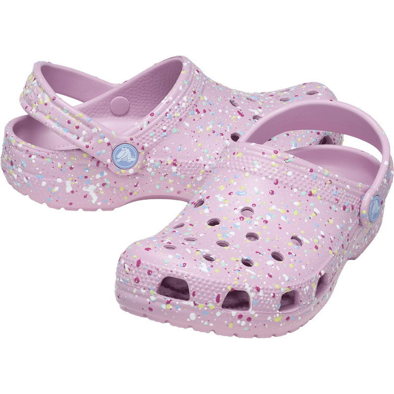 Classic Paint Splatter Clog K, Crocs Classic Paint Splatter Clog K in 5CJ-Hydrangea/Multi pair