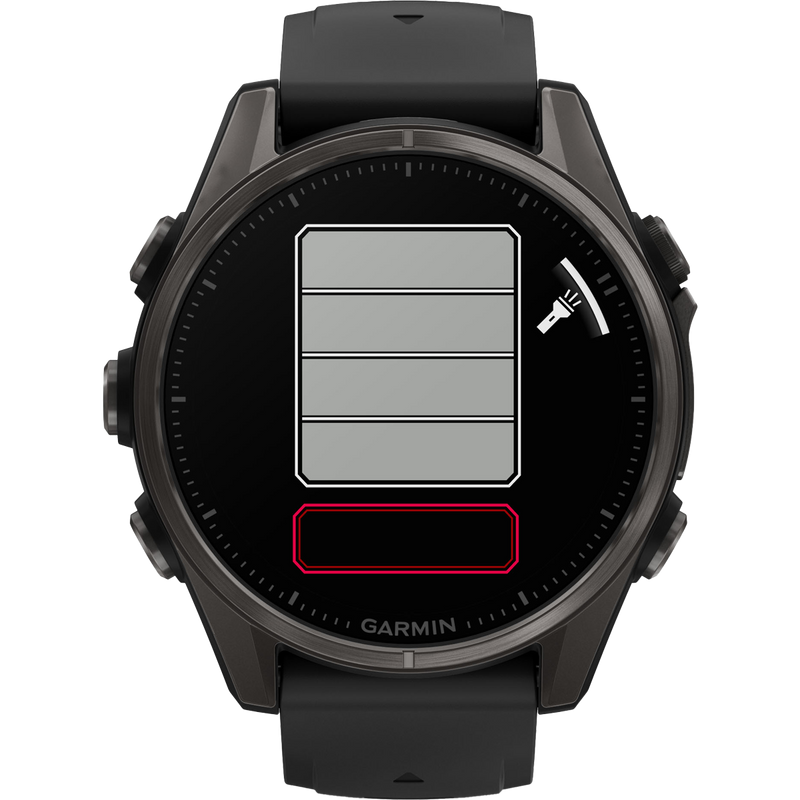 Fenix 8 Sapphire 43mm - Carbon Gray, Garmin Fenix 8 Sapphire 43mm Carbon Gray flashlight