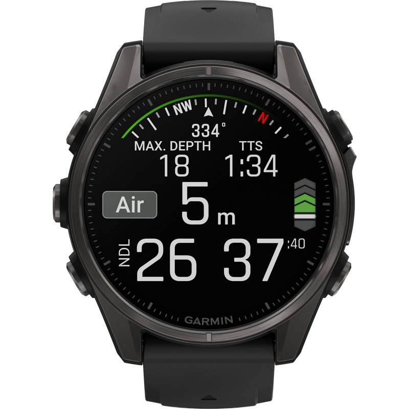 Fenix 8 Sapphire 43mm - Carbon Gray, Garmin Fenix 8 Sapphire 43mm Carbon Gray dive