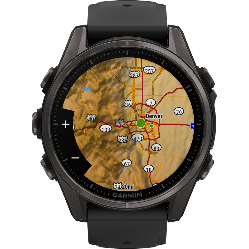 Fenix 8 Sapphire 43mm - Carbon Gray, Garmin Fenix 8 Sapphire 43mm Carbon Gray gps
