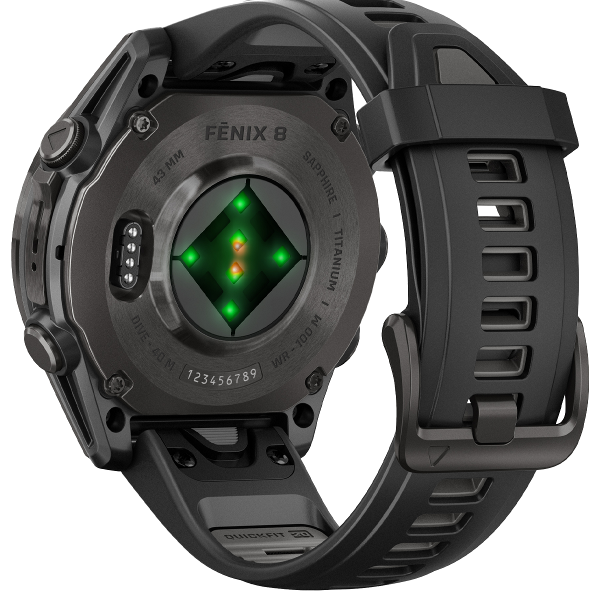 Fenix 8 Sapphire 43mm - Carbon Gray alternate view