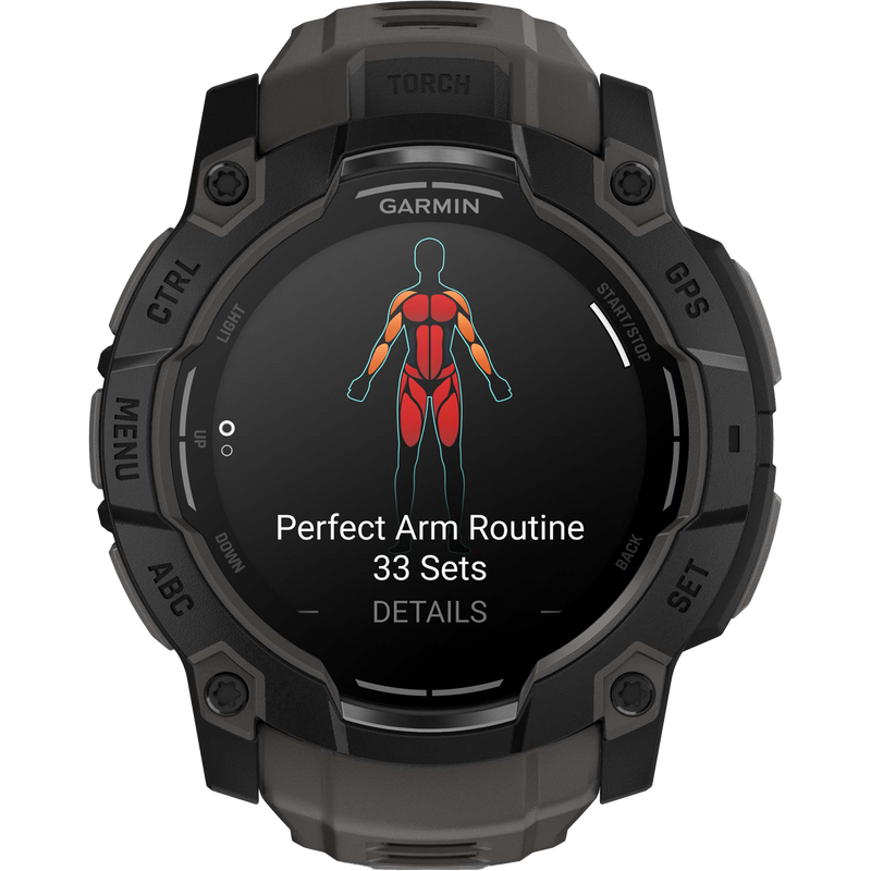 Instinct 3 50mm Amoled - Black, Garmin Instinct 3 50mm AMOLED in Black workout routine