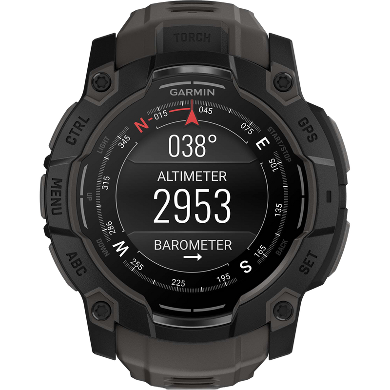 Instinct 3 50mm Amoled - Black, Garmin Instinct 3 50mm AMOLED in Black altimeter