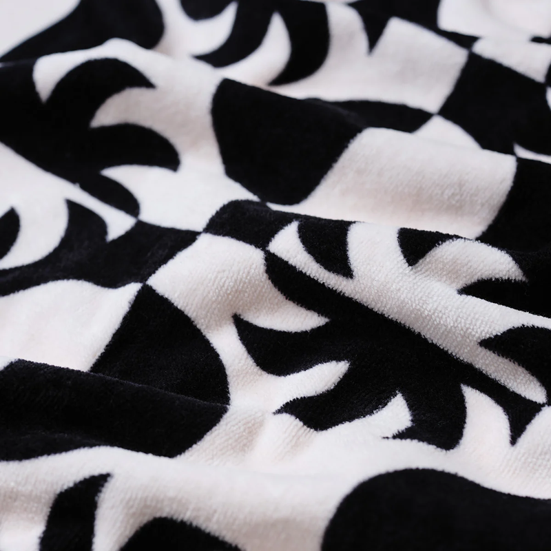 Beach Towel, Slowtide Beach Towel Dually Black close up