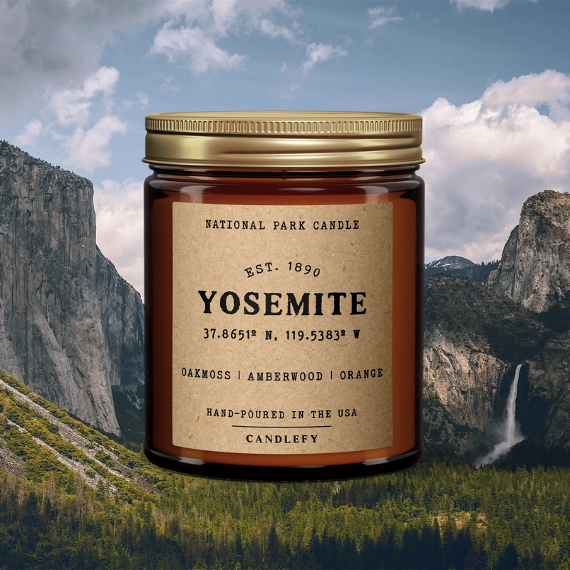 Yosemite National Park Candle, Candlefy Yosemite National Park Candle nature backdrop