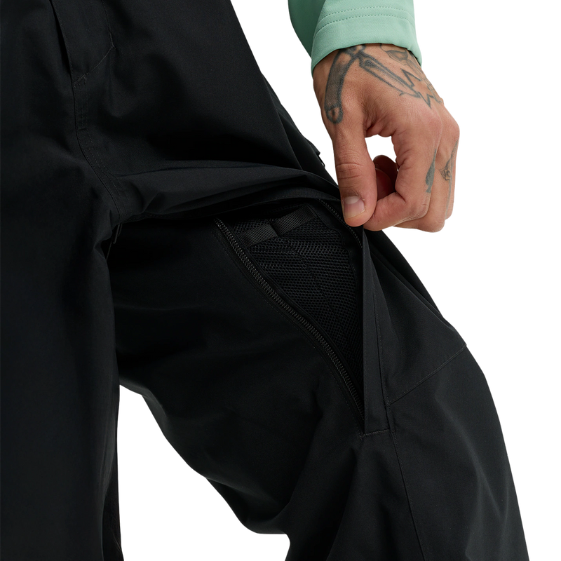 Men's Reserve 2L Relaxed Bib Pants, Burton Men's Reserve 2L Relaxed Bib Pants Thigh Vent