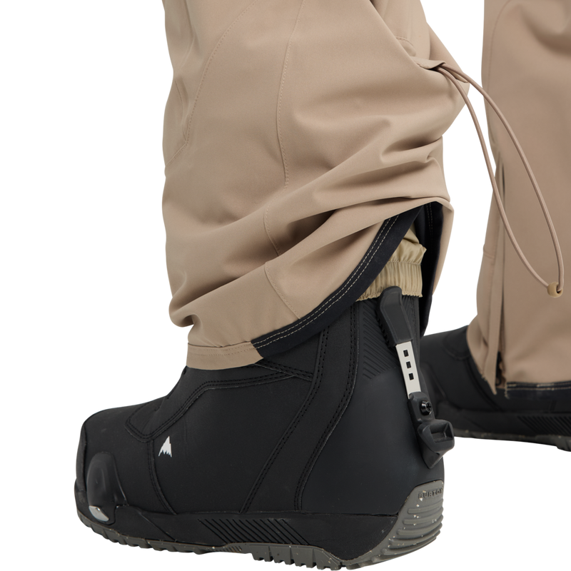 Men's Reserve 2L Stretch Bibs, Burton Reserve 2L Stretch Bibs in AH2-Summit Taupe cuff