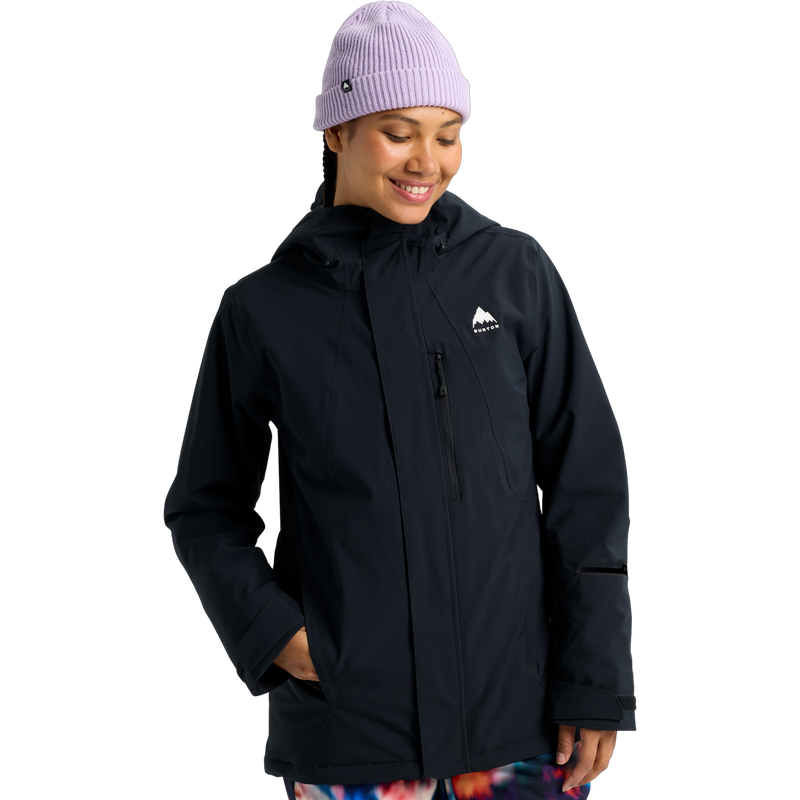 Women's Reserve 2L Insulated Stretch Slim Jacket, Burton Women's Reserve 2L Insulated Stretch Slim Jacket in A04-True Black front