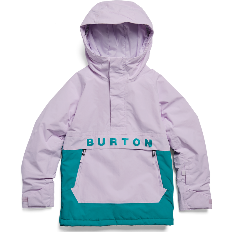 Burton Youth Frostner 2L Anorak in E8L-Moondust Purple/Pacific Teal