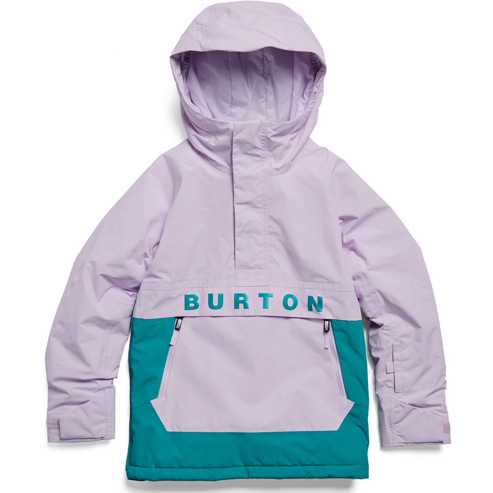 Burton Youth Frostner 2L Anorak in E8L-Moondust Purple/Pacific Teal