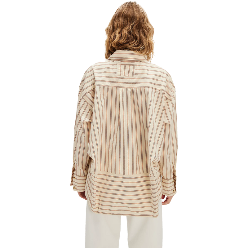 Women's Striped Varsity Vibes Shirt, Free People Women's Striped Varsity Vibes Shirt Back