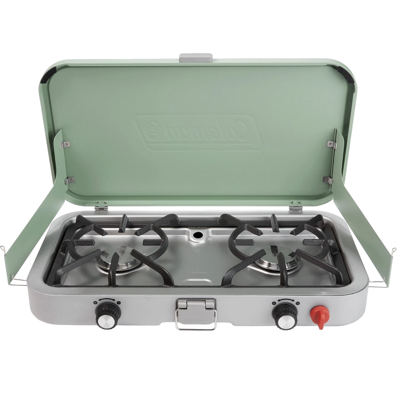 Cascade 3-In-1 Stove, Coleman Cascade 3-In-1 Stove in Green front top