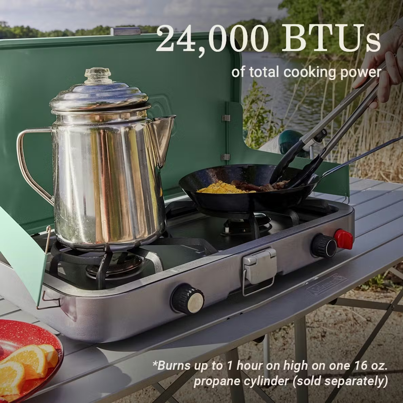 Cascade 3-In-1 Stove, Coleman Cascade 3-In-1 Stove in Green 24,000 BTUs