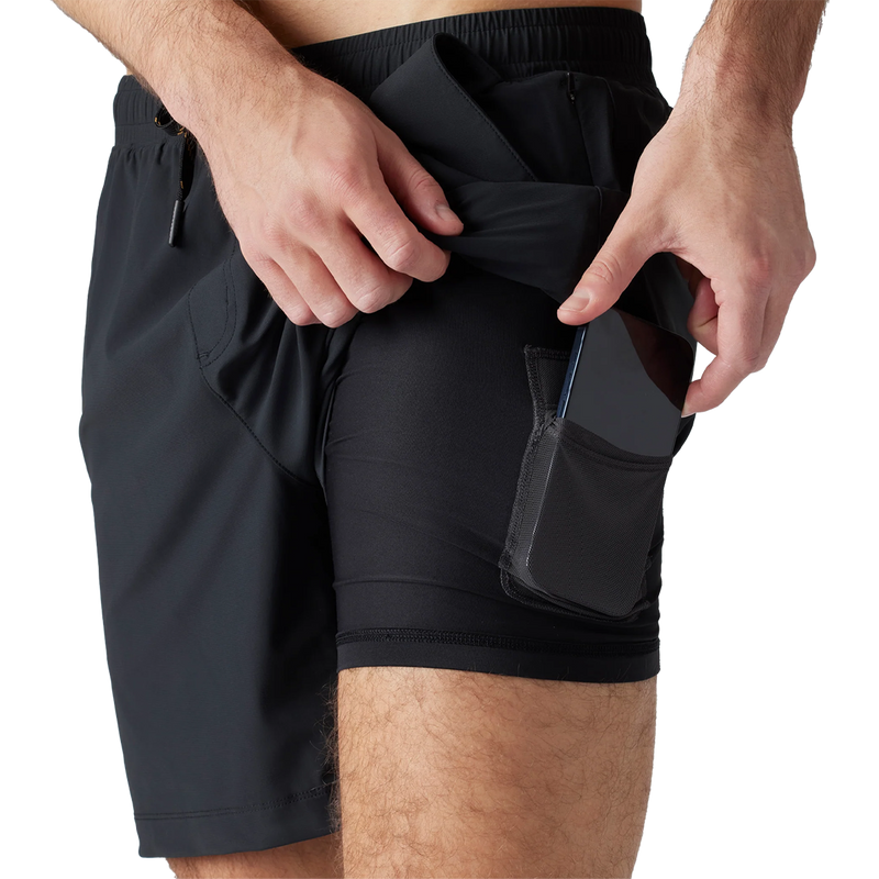 Men's Pursuit 7" Lined Short, Rhone Men's Pursuit Short 7" Lined Liner Pocket