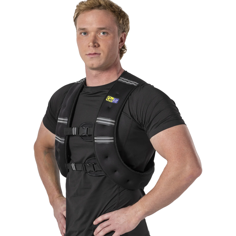 GoFit Neoprene 20 lb Weighted Vest, GoFit Neoprene 20 lb Weighted Vest 3/4 Front
