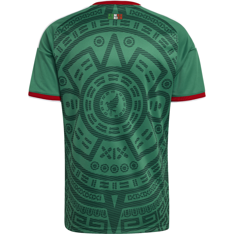 Men's Mexico Home Replica Jersey, Adidas Mexico 26 Home Replica Jersey Back