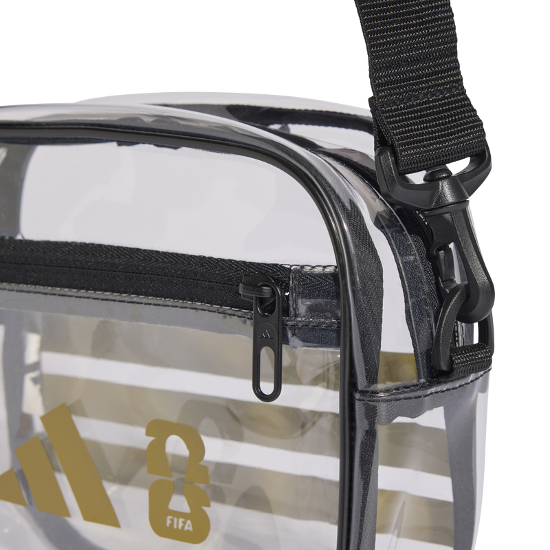 Official World Cup Emblem Bag, Adidas Official World Cup Emblem Bag in Transparent/Black/Dark Football Gold strap