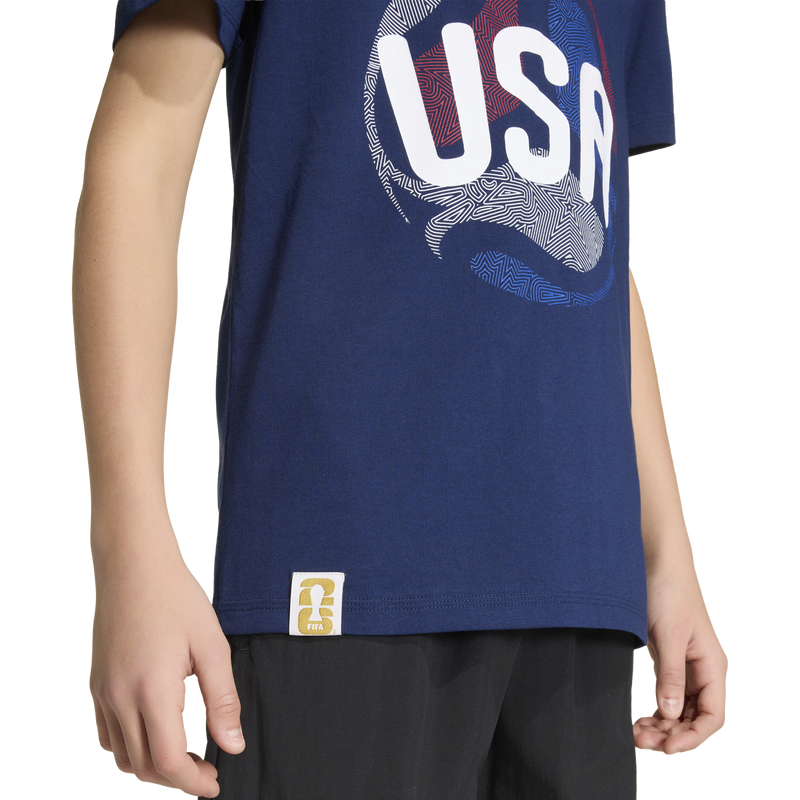 Youth Official FIFA World Cup 26 USA Tee, Adidas Youth Official USA FIFA World Cup 26 Tee 3/4 Front