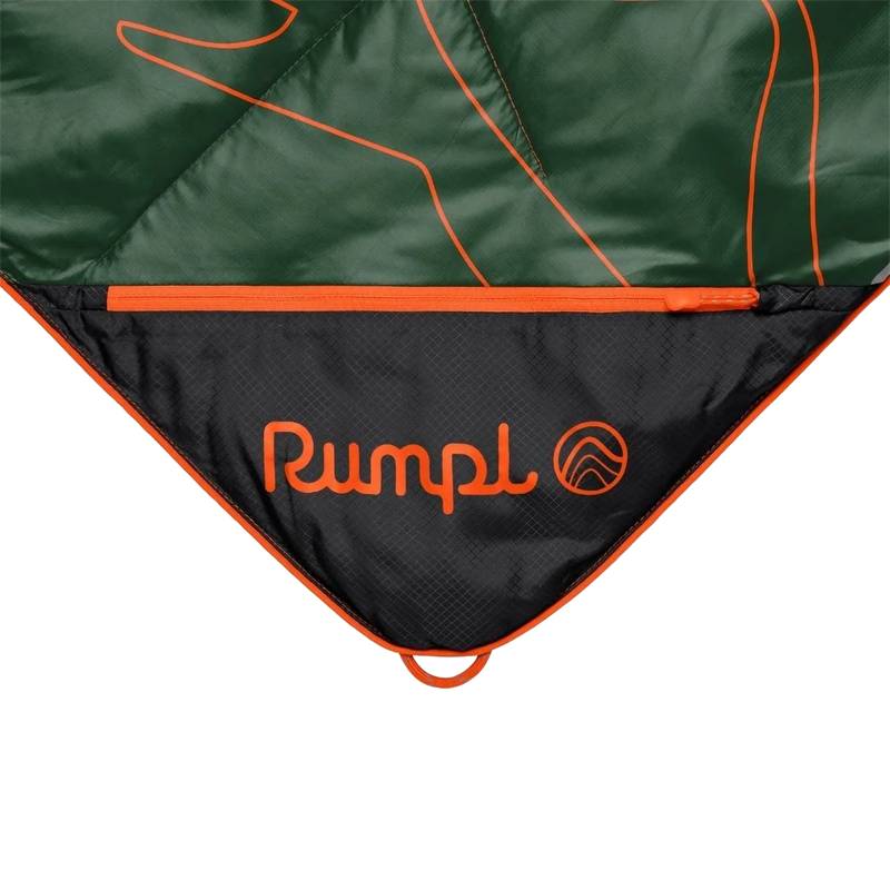 The Backcountry Puffy Blanket, Rumpl The Backcountry Puffy Blanket in Mountain Green Peak corner