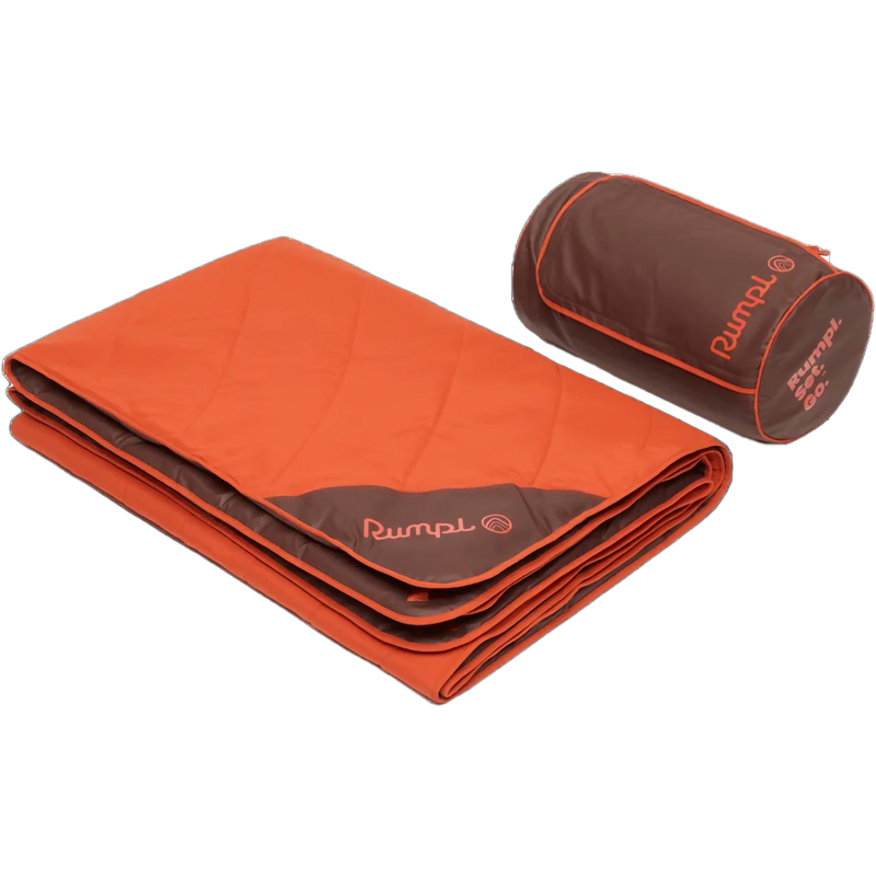 The Overland Mat, Rumpl The Overland Mat in Sedona folded and in stuff sack