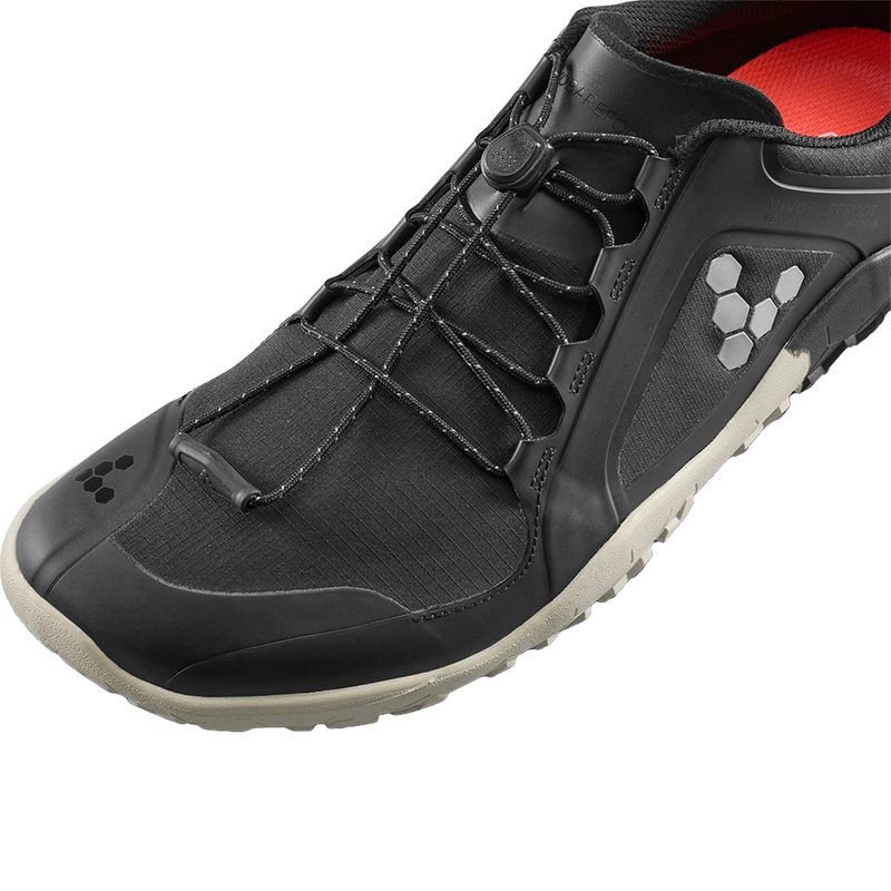 Women's Primus Trail 3 All Weather FG, Vivobarefoot Women's Primus Trail 3 All Weather FG in Obsidian top toe