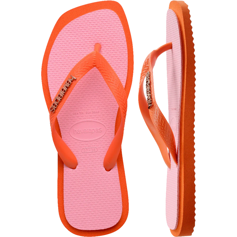Women's Top Square Fusion Sandal, Havaianas Women's Top Square Fusion Sandal Pair Top and Side