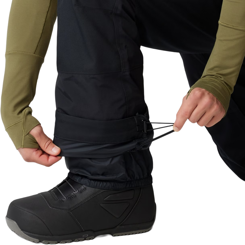 Men's First Tracks Pant, Mountain Hardwear Men's First Tracks Pant in 010-Black cuff draw string
