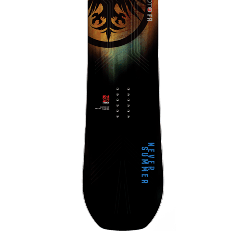 Never Summer Proto T3 FR Demo Snowboard Package, Never Summer Proto T3 FR tail