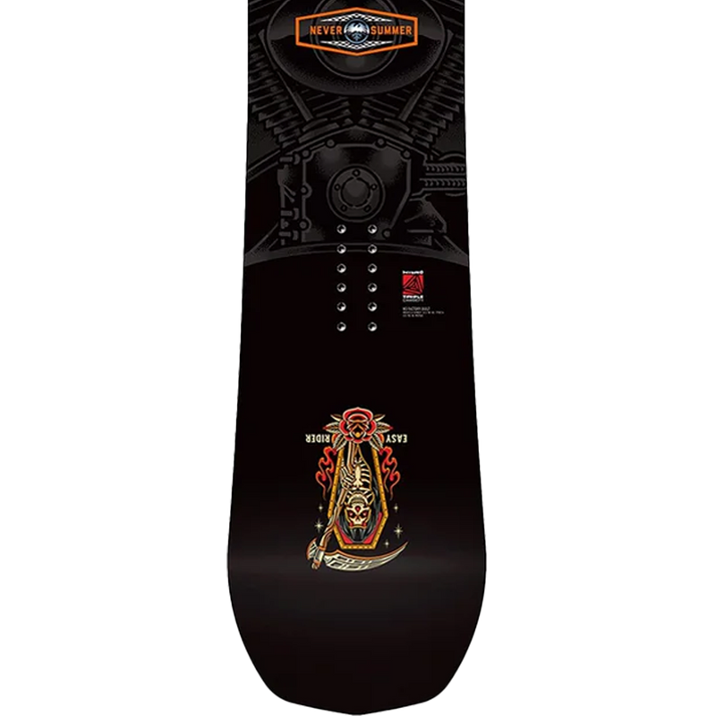 Never Summer Easy Rider Demo Snowboard Package, Never Summer Easy Rider tail