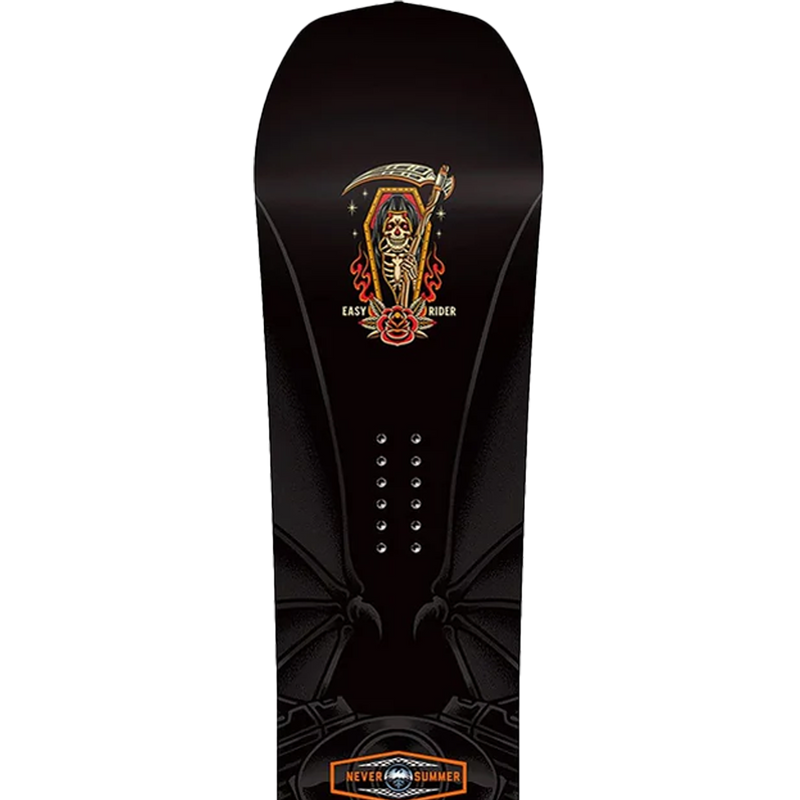 Never Summer Easy Rider Demo Snowboard Package, Never Summer Easy Rider nose