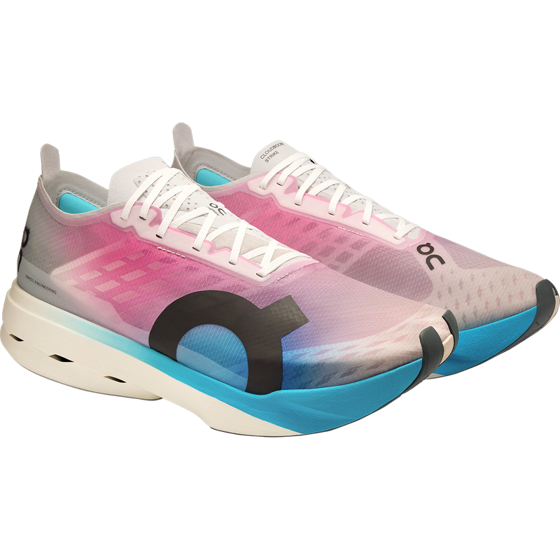 Men's Cloudboom Strike, On Men's Cloudboom Strike in White Horizon pair pair front left