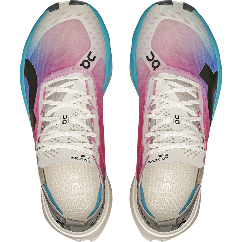 Women's Cloudboom Strike, On Women's Cloudboom Strike in White Horizon pair top