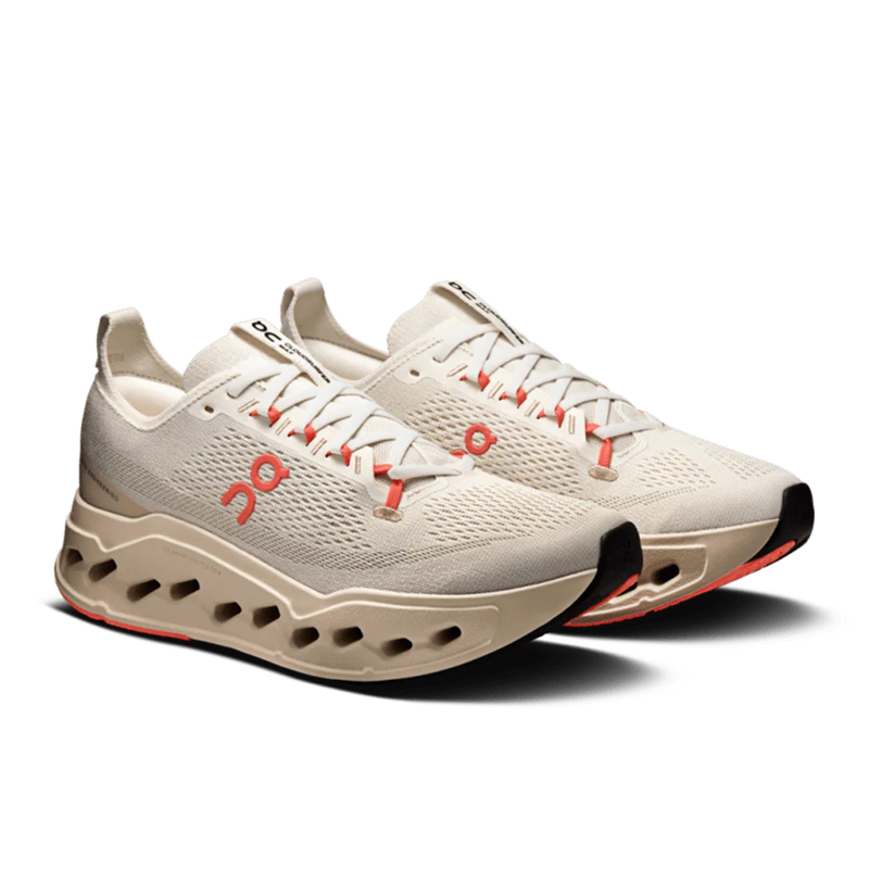 Women's Cloudsurfer Max, On Cloudsurfer Max in Ivory - Angled View