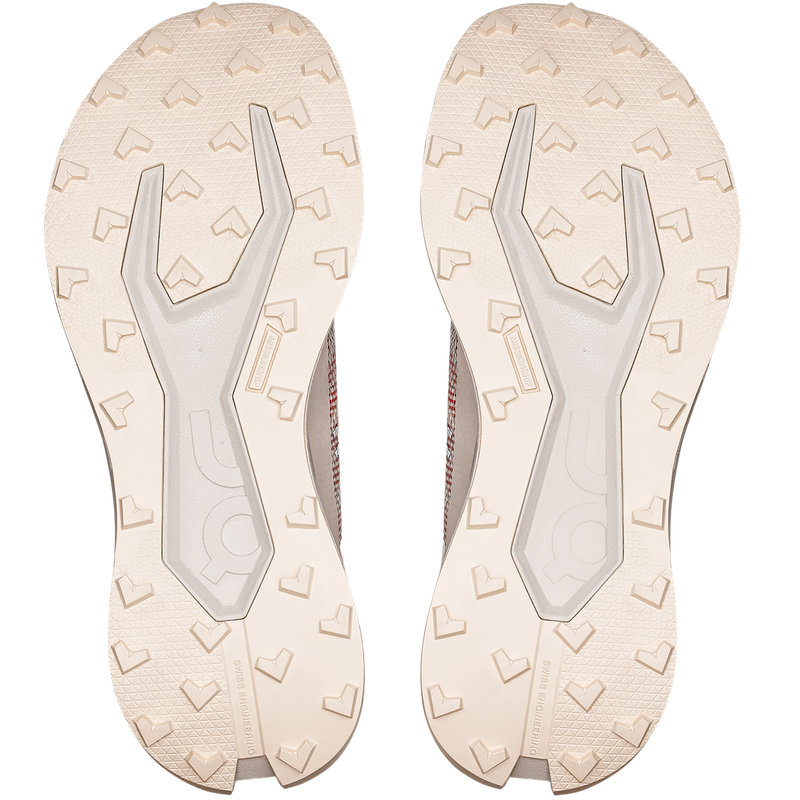 Women's Cloudultra 3, On Women's Cloudultra 3 in Ivory/Pearl pair bottom