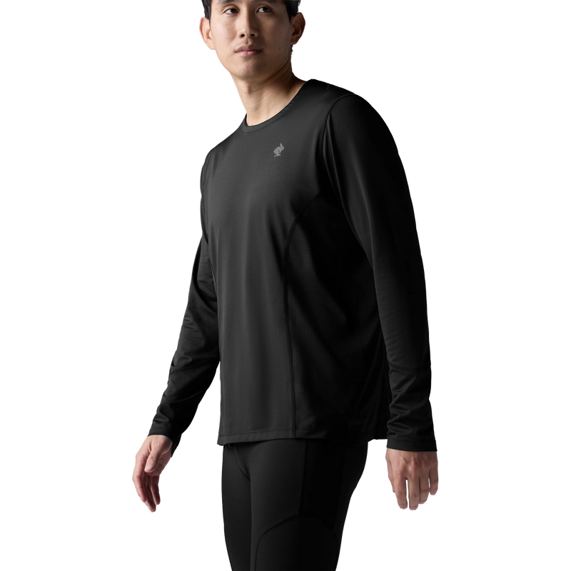 Men's Tempo Tee Long Sleeve, Rabbit Men's Tempo Tee Long Sleeve 3/4 Front