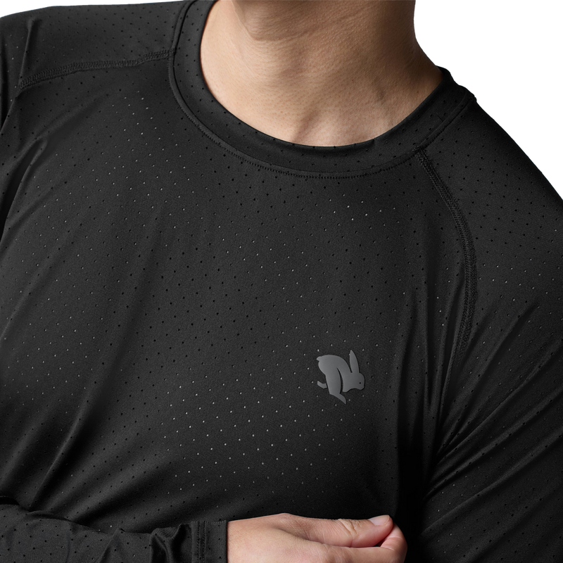 Men's Ice Perf Long Sleeve, Rabbit Men's Ice Perf Long Sleeve Collar