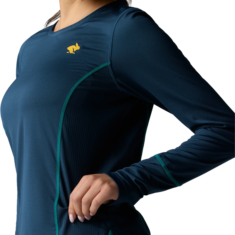 Women's Tempo Tee Long Sleeve, Rabbit Women's Tempo Tee Long Sleeve 3/4 Front
