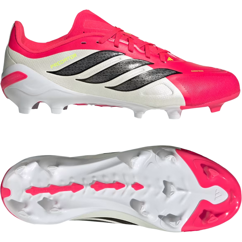 Youth Predator League FG, Adidas Youth Predator League FG in Lucid Red/Core Black/Ftwr White pair right bottom