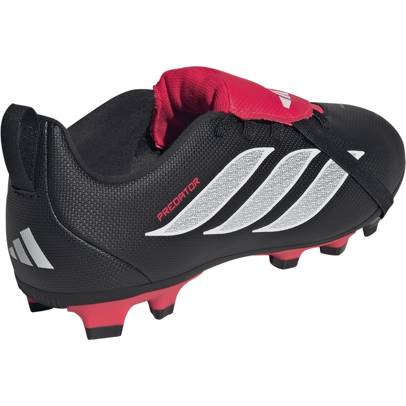 Youth Predator Club FT EL FG/MG, Adidas Youth Predator Club FT EL FG/MG in Core Black/Ftwr White/Lucid Red right back