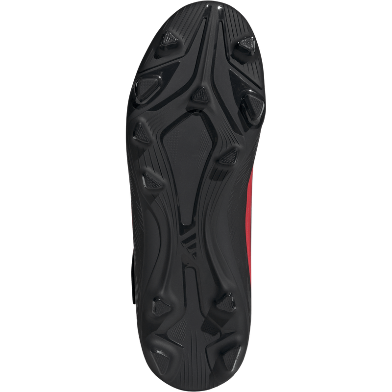 Youth F50 Club Velcro FxG FG/MG, Adidas Youth F50 Club Velcro FxG in Core Black/Lucid Red/Core Black bottom