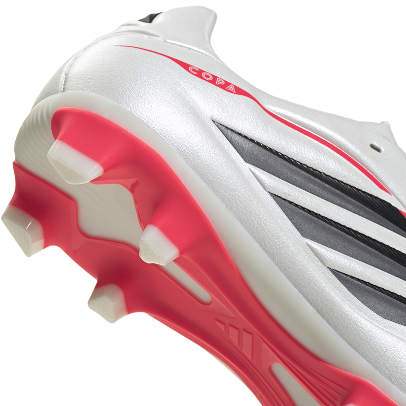 Youth Copa Pure IV Club FG/MG, Adidas Youth Copa Pure IV Club FG/MG in Zero Metallic/Core Black/Lucid Red heel