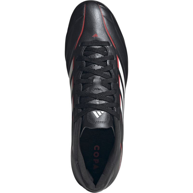 Copa Pure IV Club FG/MG, Adidas Copa Pure IV Club FG/MG in Core Black/White/Lucid Red top of right shoe