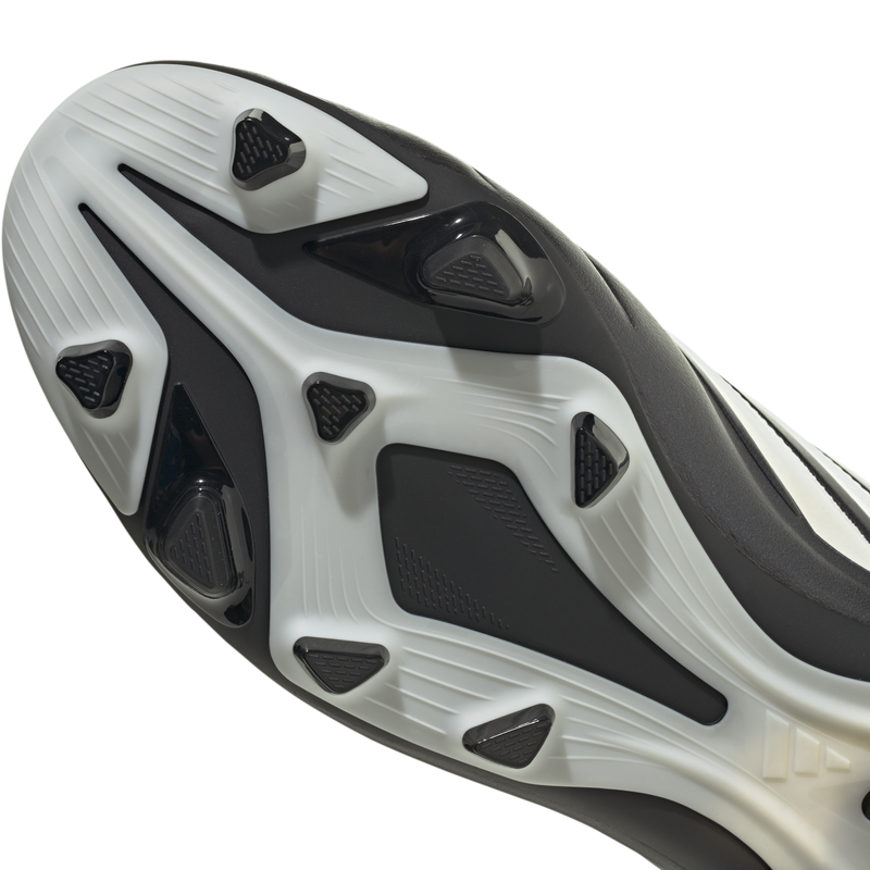 Copa Pure IV Club FG/MG, Adidas Copa Pure IV Club FG/MG in Core Black/White/Lucid Red bottom of toe