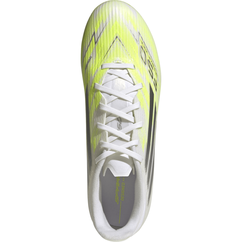 Women's F50 Sparkfusion L League FG/MG, Adidas Women's F50 Sparkfusion L League FG/MG in White/Iron Metallic/Hi-Res Yellow top