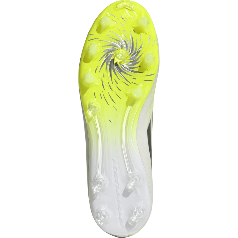 Women's F50 Sparkfusion L League FG/MG, Adidas Women's F50 Sparkfusion L League FG/MG in White/Iron Metallic/Hi-Res Yellow bottom