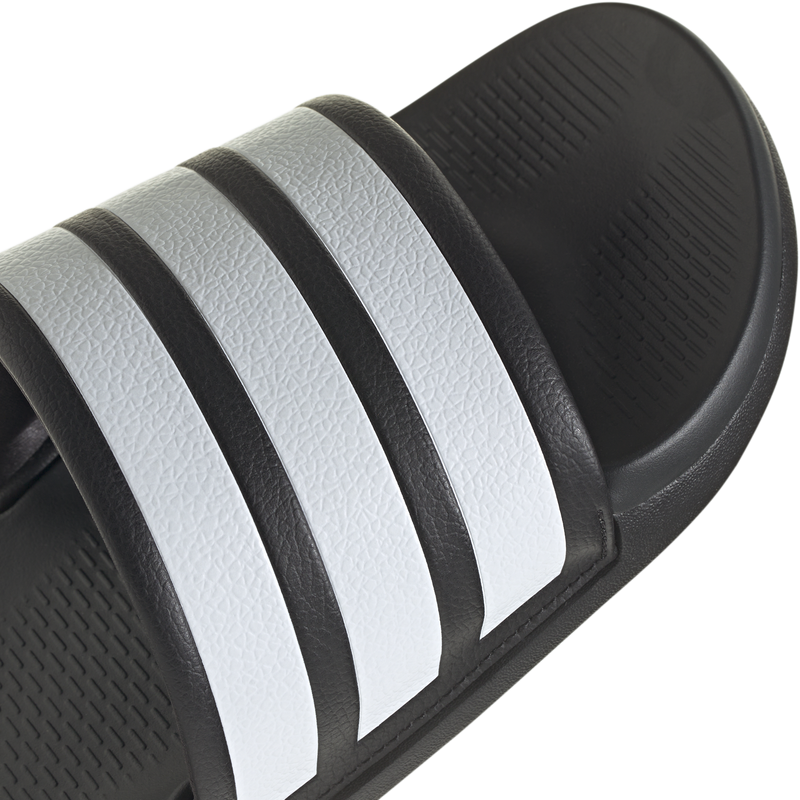 Men's Adilette Comfort 2.0, Adidas Men's Adilette Comfort 2.0 in Core Black/White/Carbon toe