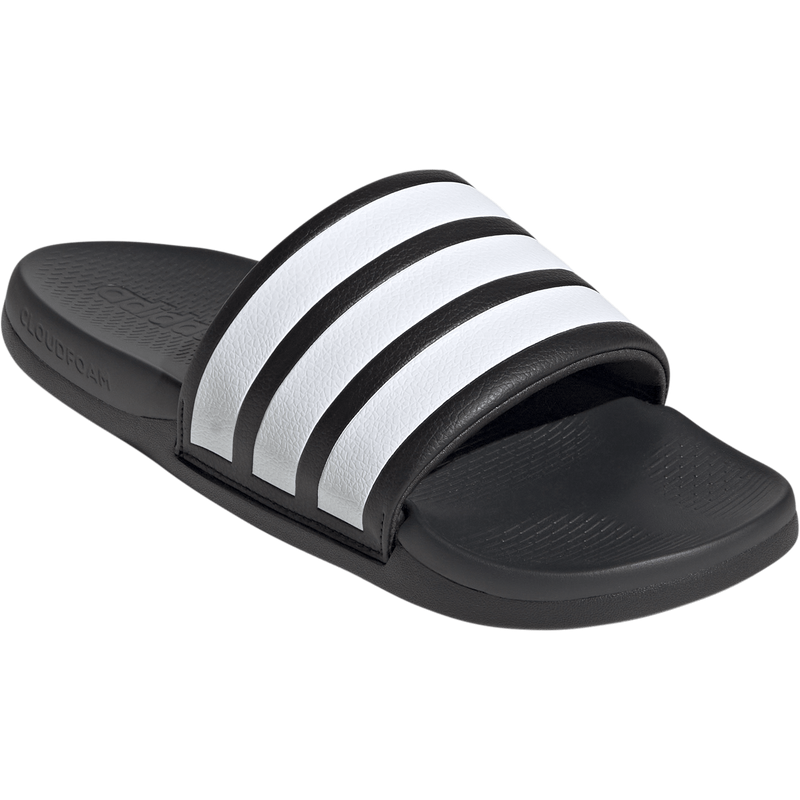 Men's Adilette Comfort 2.0, Adidas Men's Adilette Comfort 2.0 in Core Black/White/Carbon right front